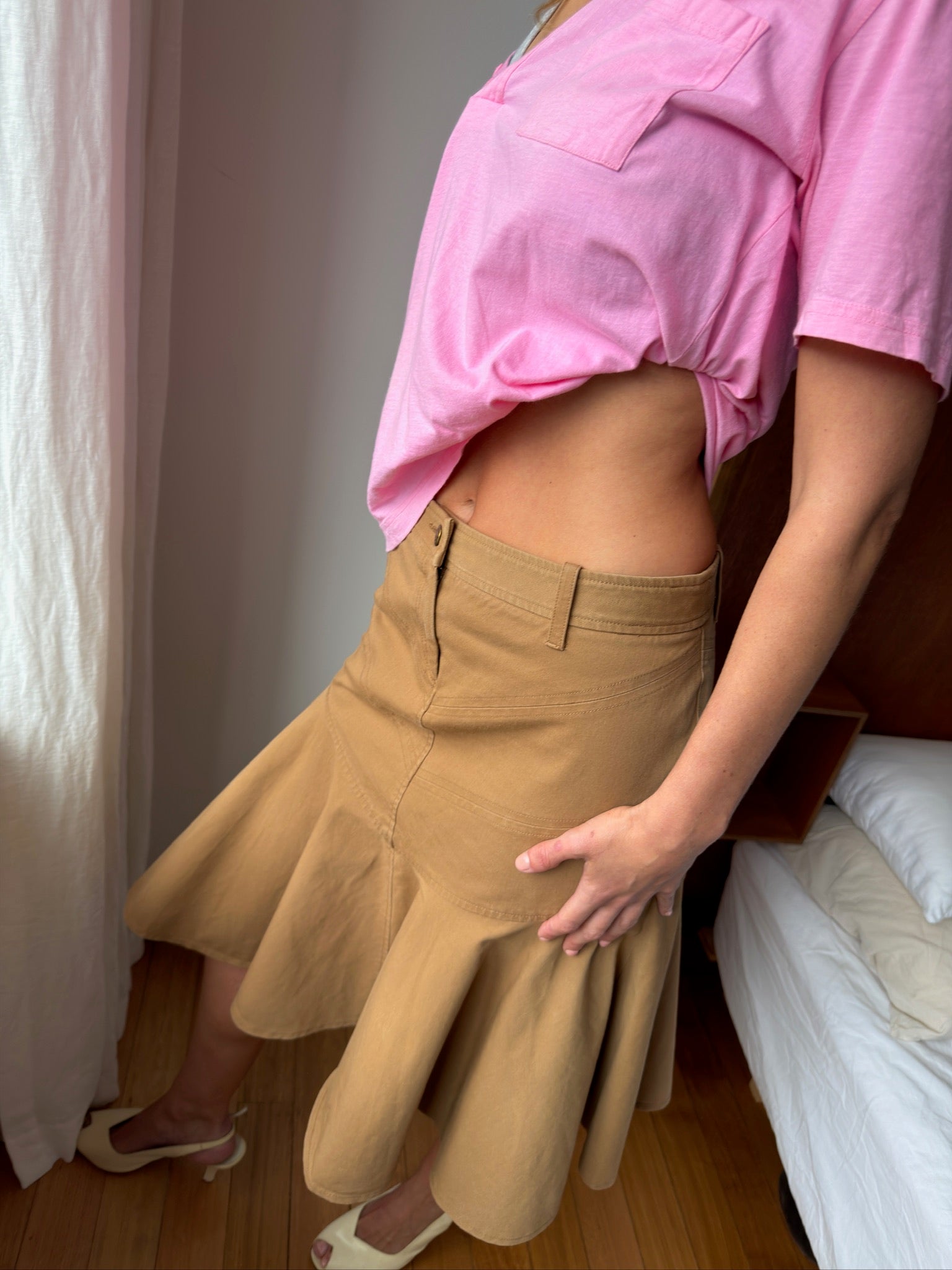 Ralph Lauren Fluted Skirt - Camel