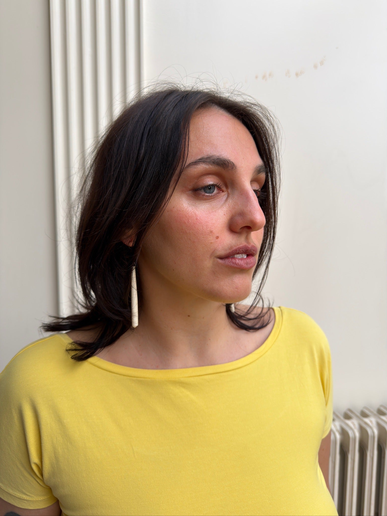 Long Bead Earrings - Ivory