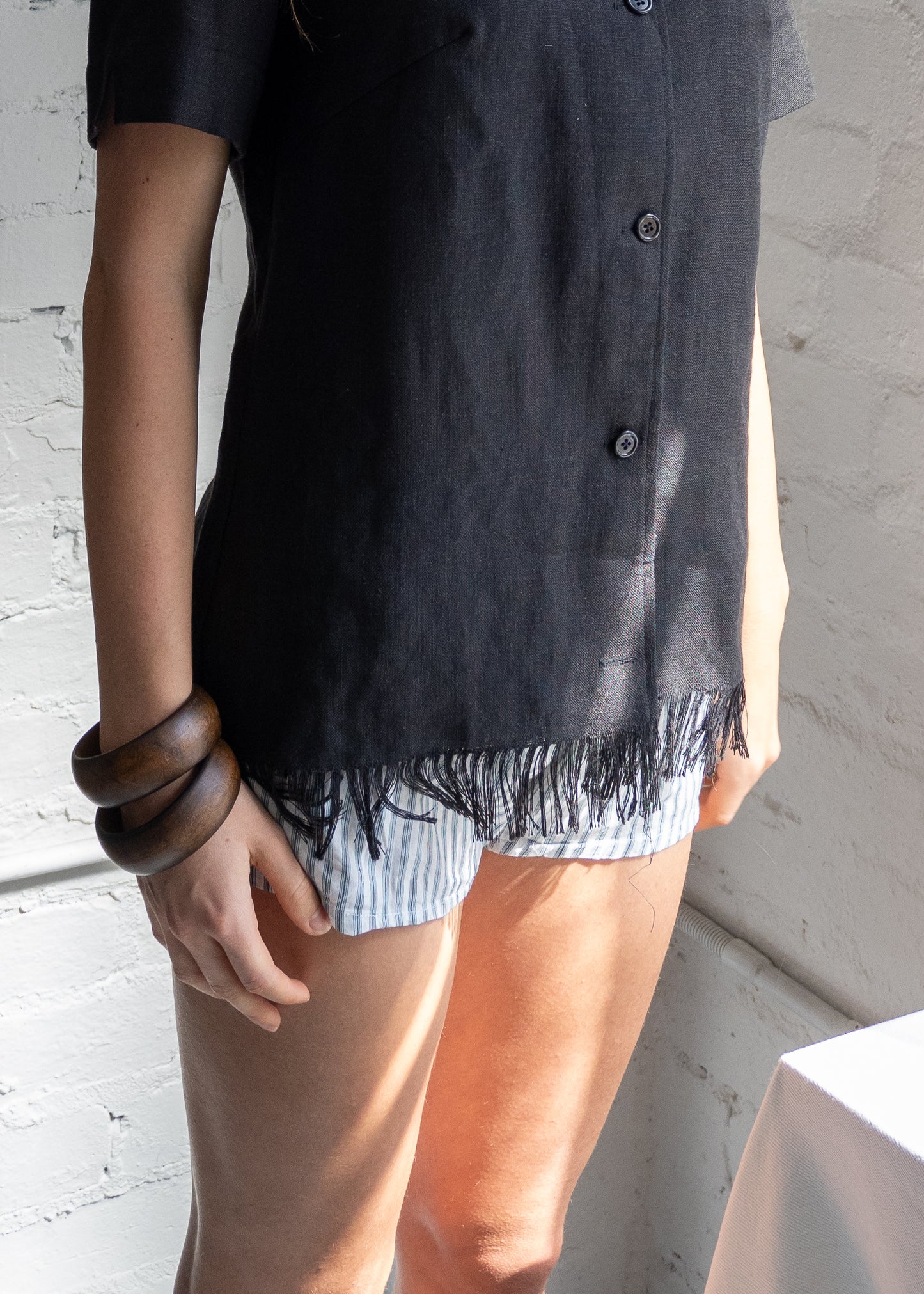 Light Fringe Jacket - Black