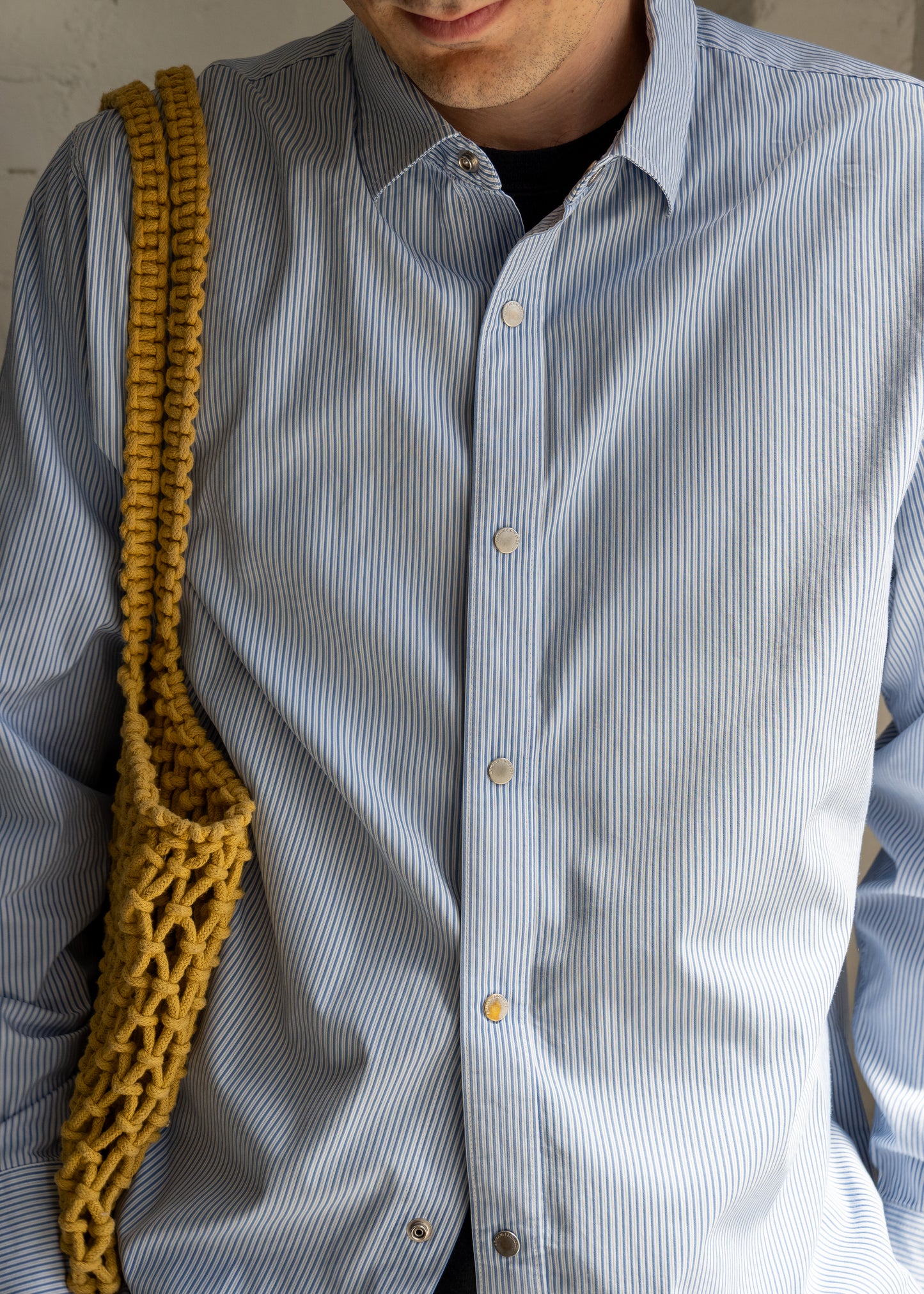 Armani Exchange Dome Button Down - Blue/White Stripe