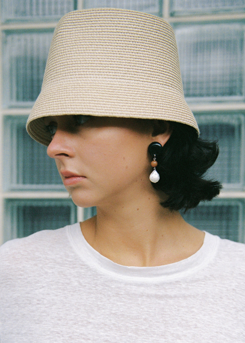 Zarić Earrings - Navy/Carnelian/Pearl Earrings