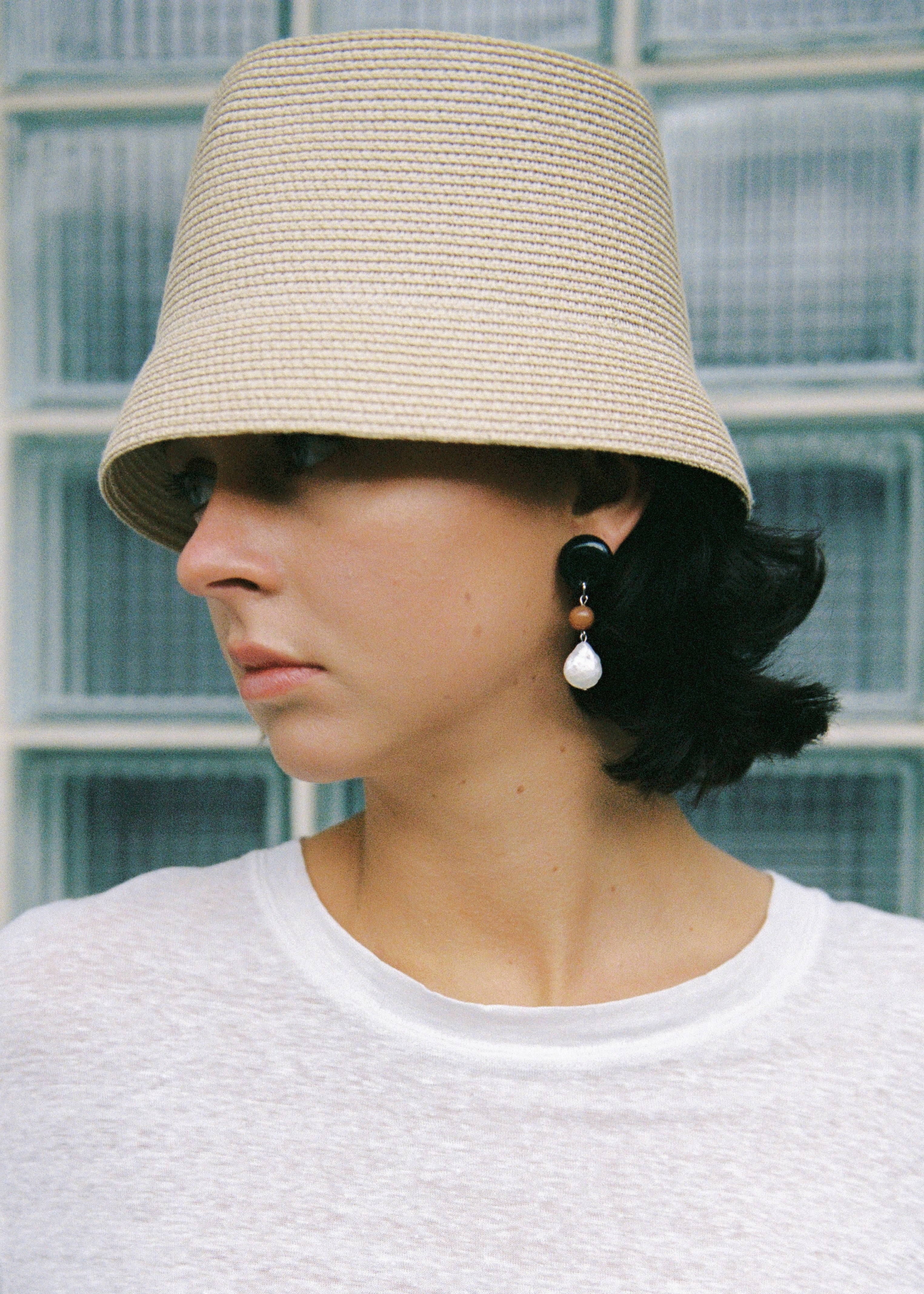 Zarić Earrings - Navy/Carnelian/Pearl Earrings