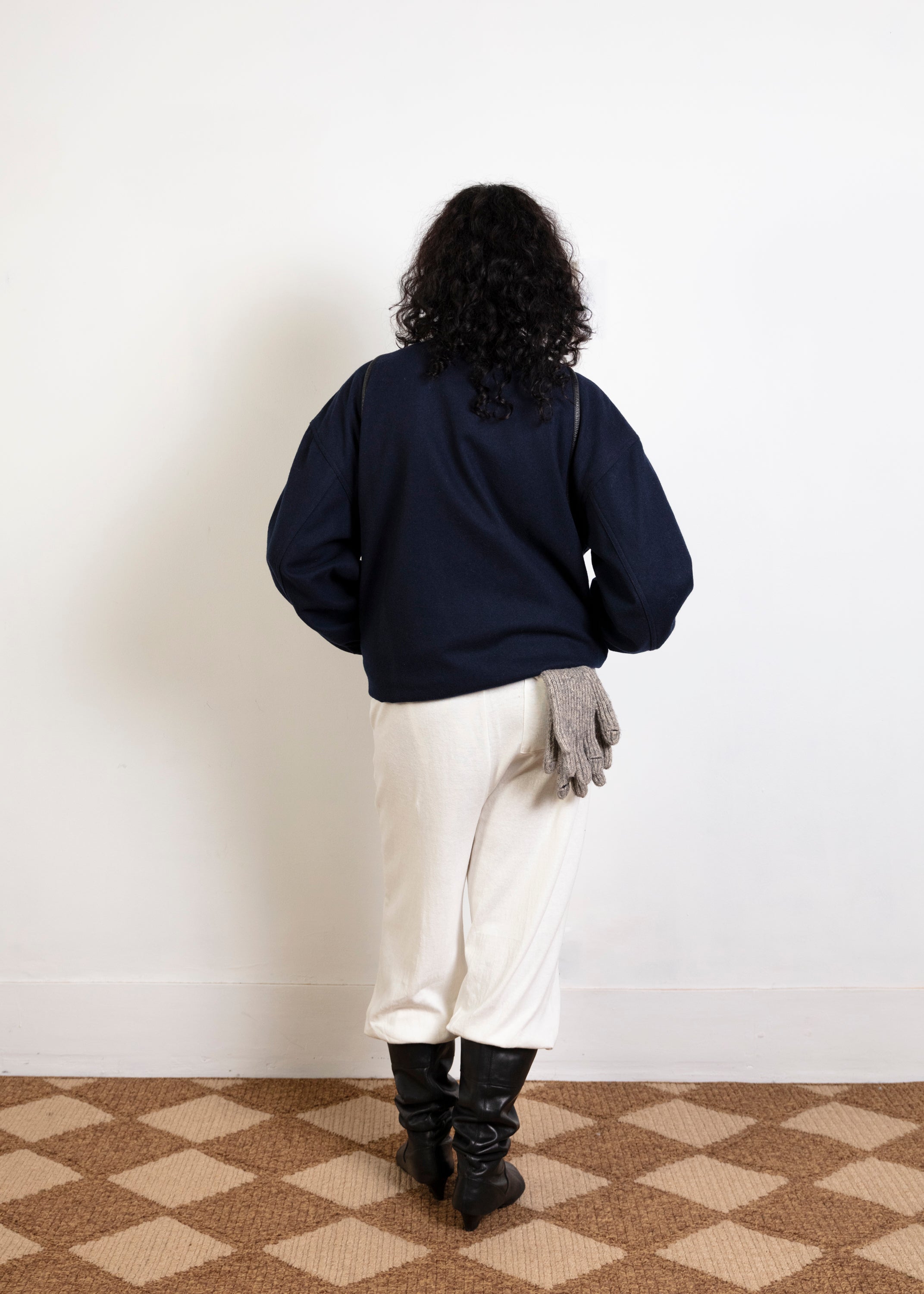 Hunt Club Wool Bomber Jacket - Navy