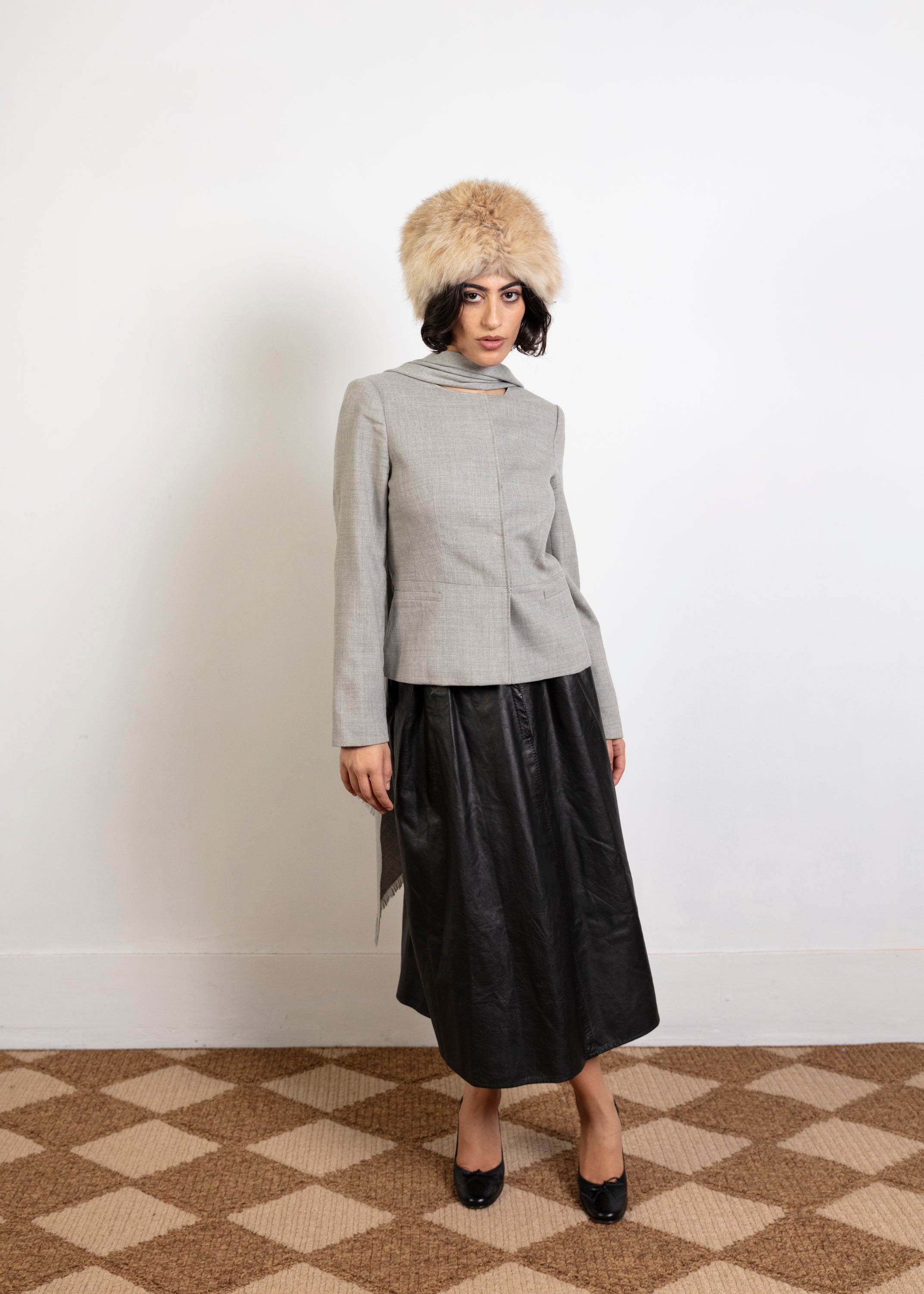 Strawberry Studio Leather Skirt - Black
