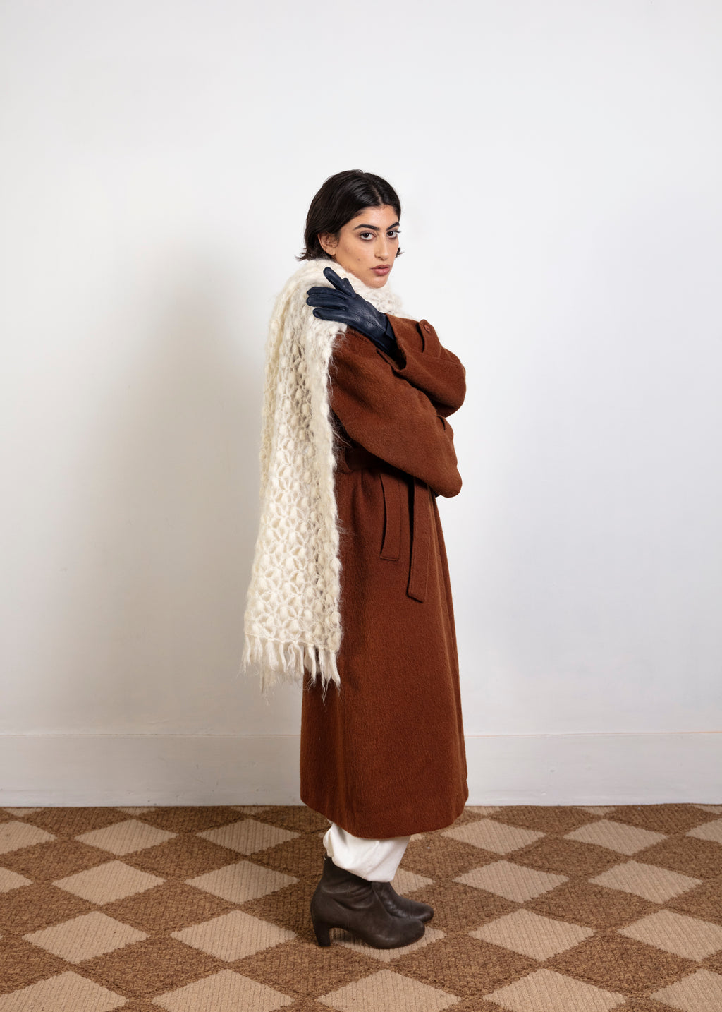 XL Knitted Scarf - Cream
