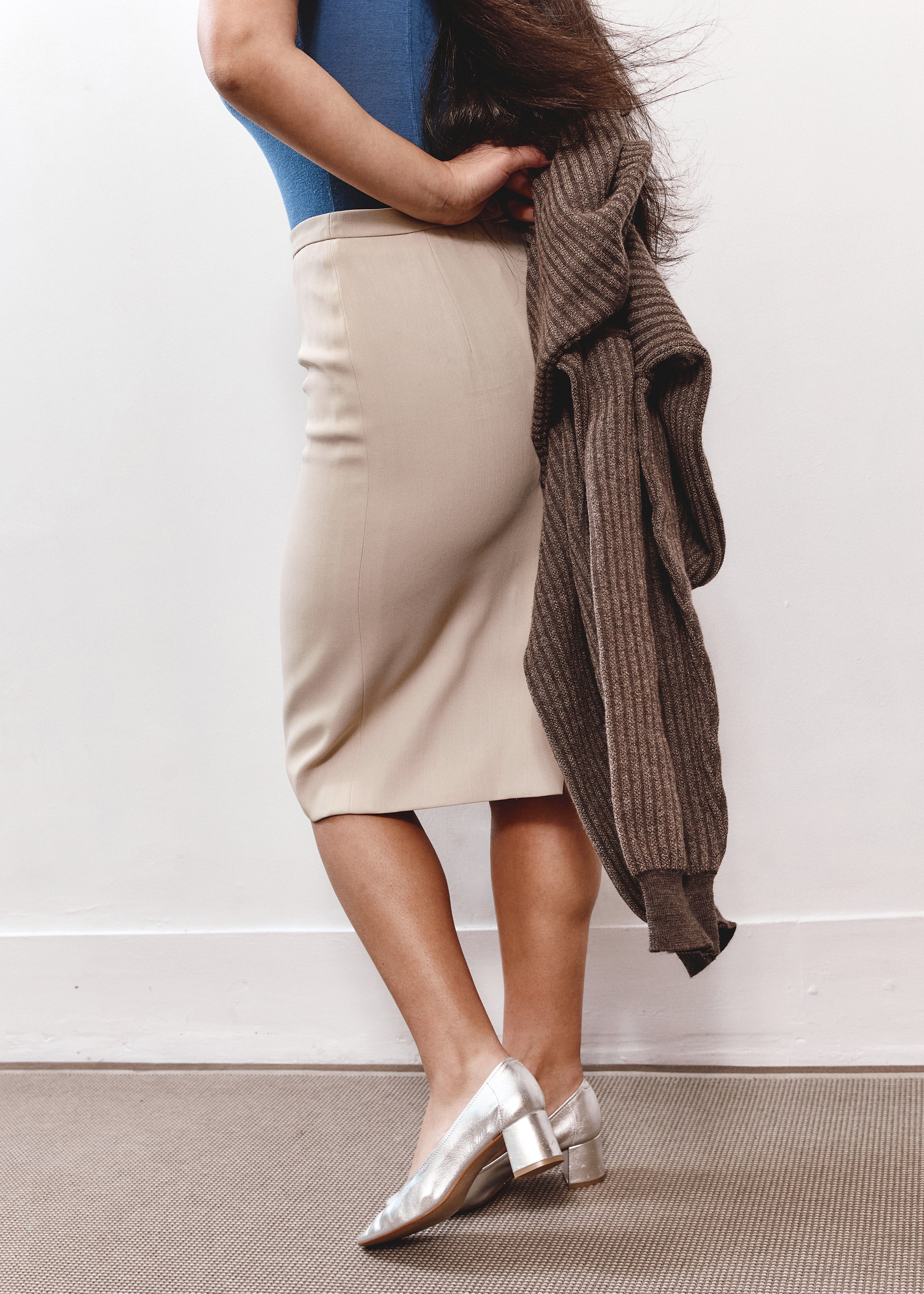 Max Mara Wool Midi Skirt - Butter