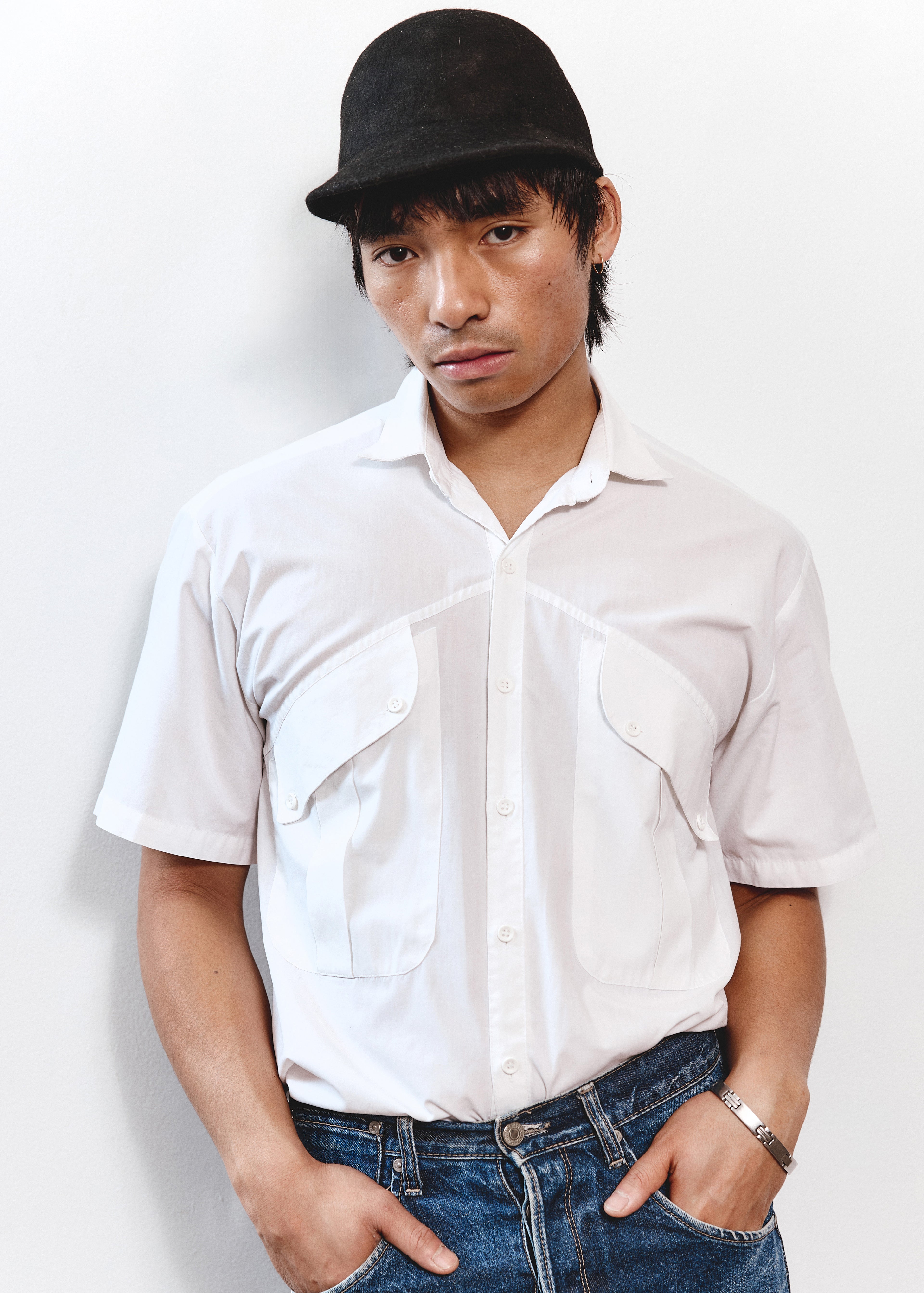 Como Short Sleeve Button Down - White