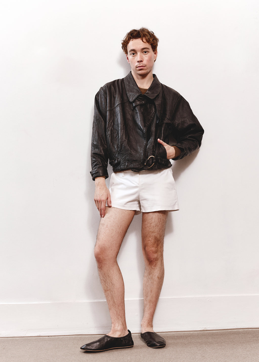 Les Voyous De Tramway Leather Jacket - Black