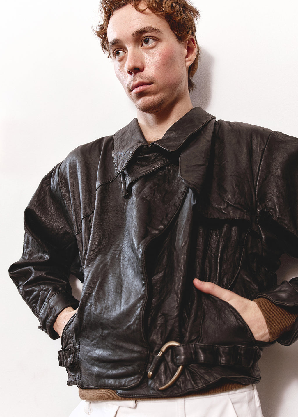 Les Voyous De Tramway Leather Jacket - Black