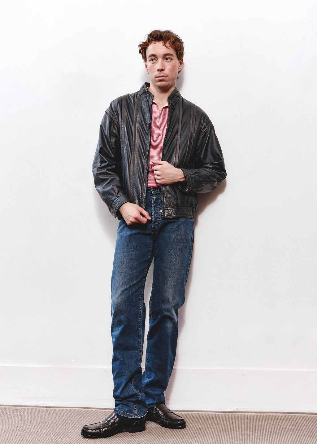 Pointers Leather Jacket - Dark Blue