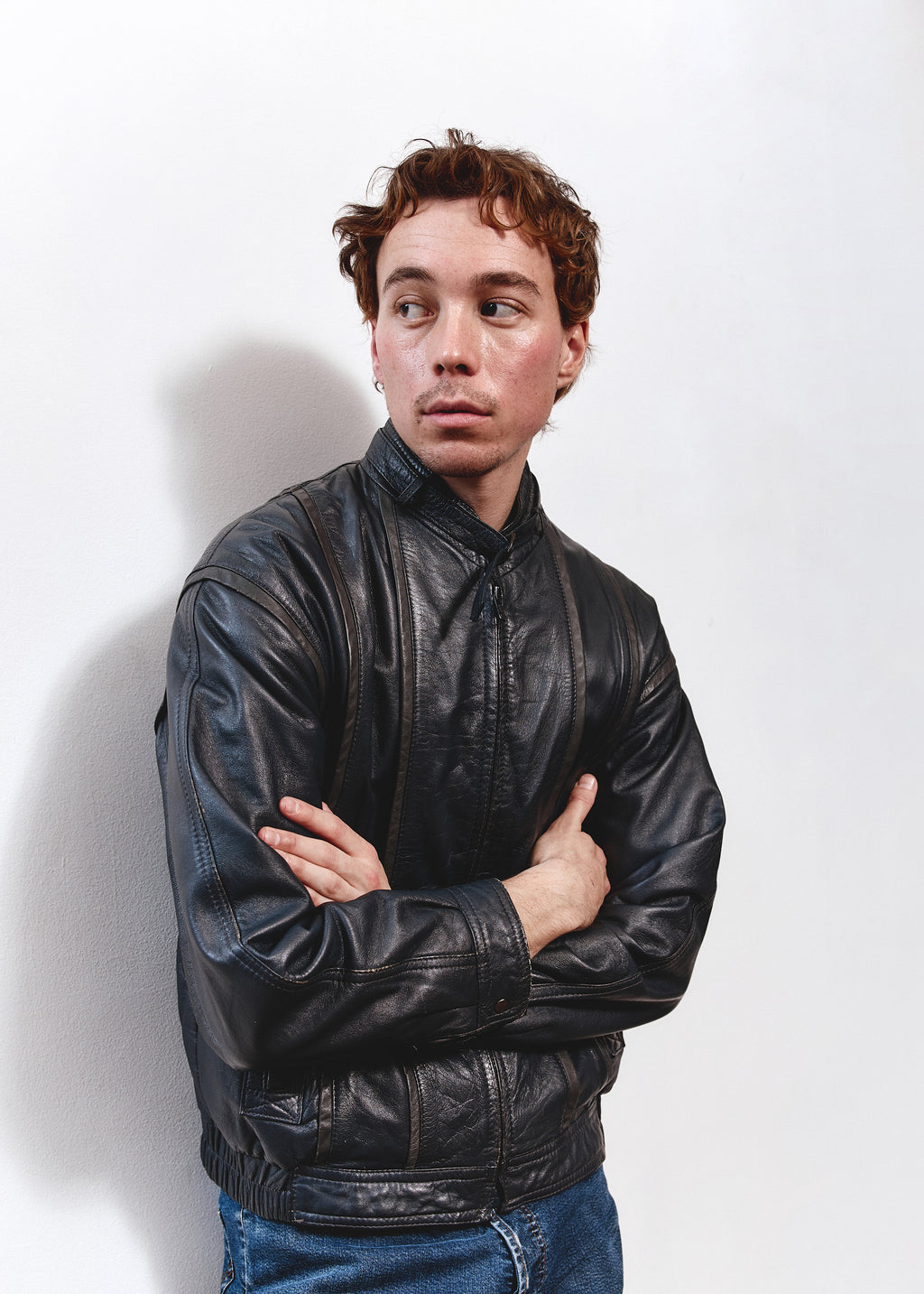 Pointers Leather Jacket - Dark Blue