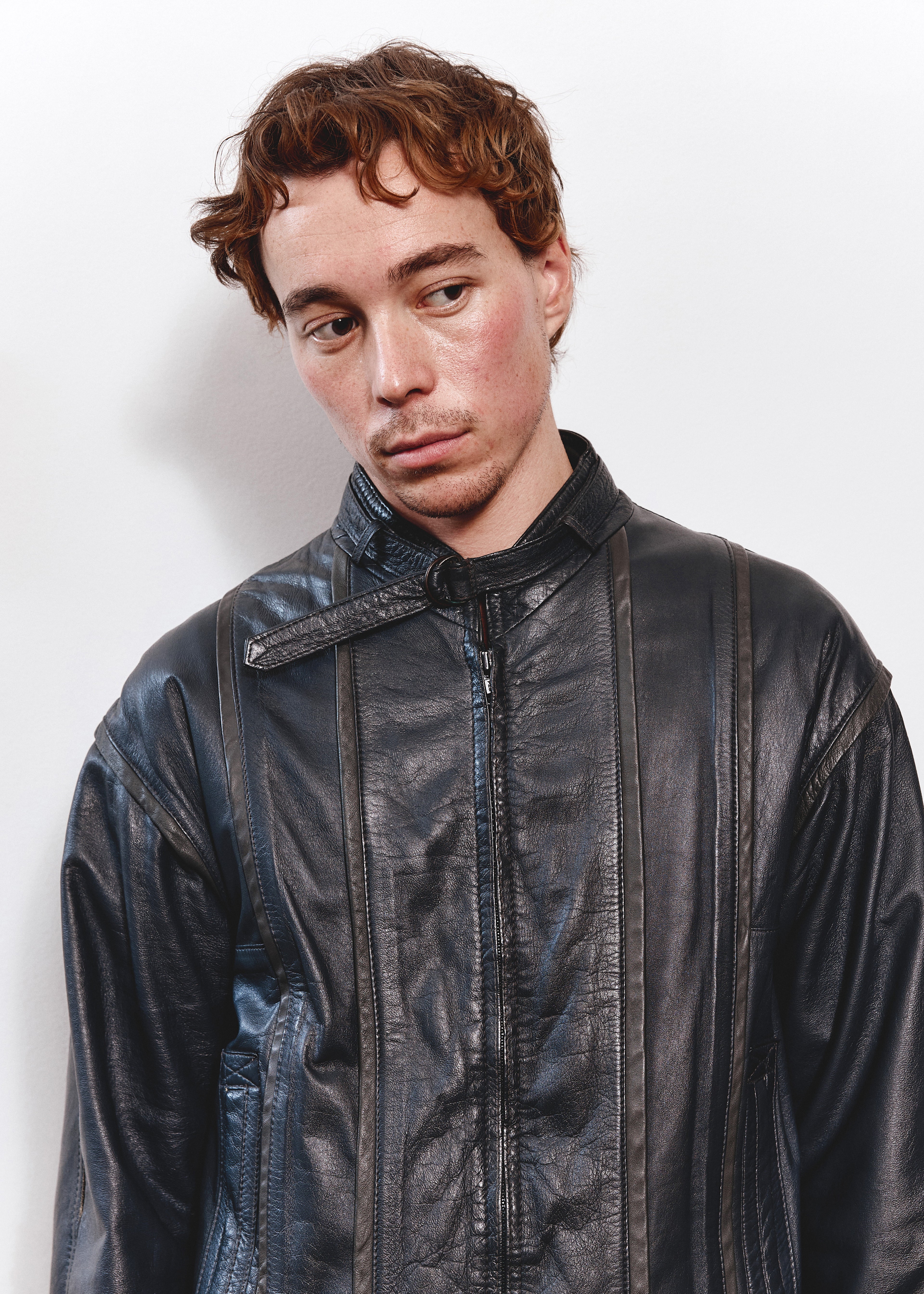 Pointers Leather Jacket - Dark Blue