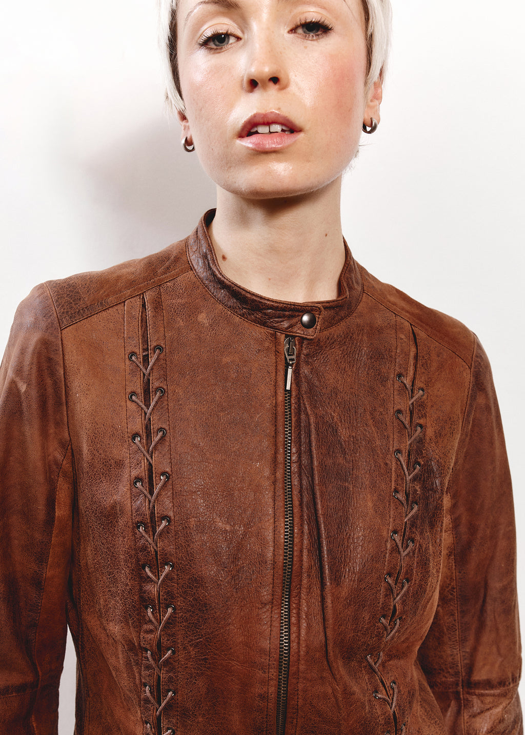 Plein Sud Leather Jacket - Brown