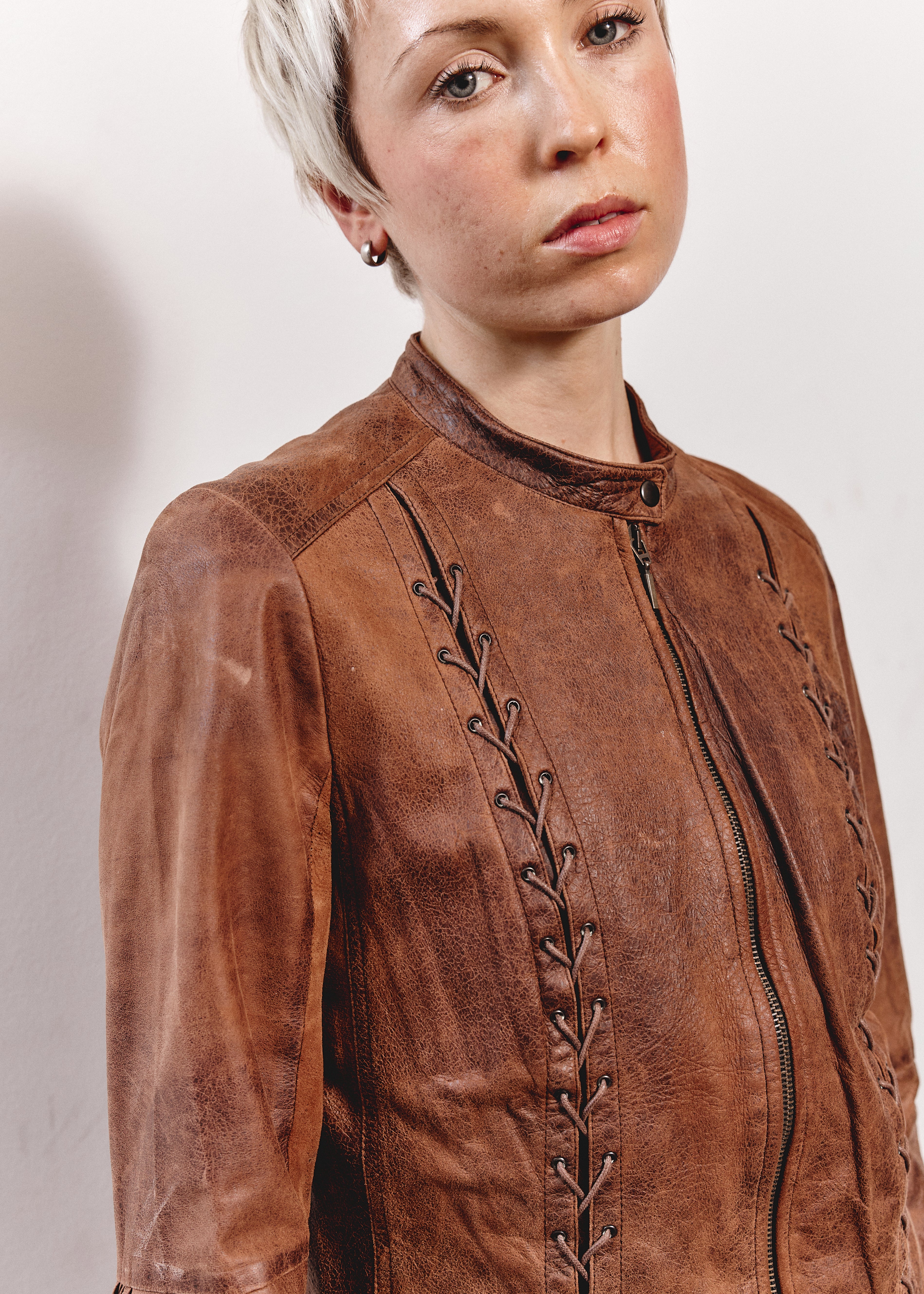 Plein Sud Leather Jacket - Brown
