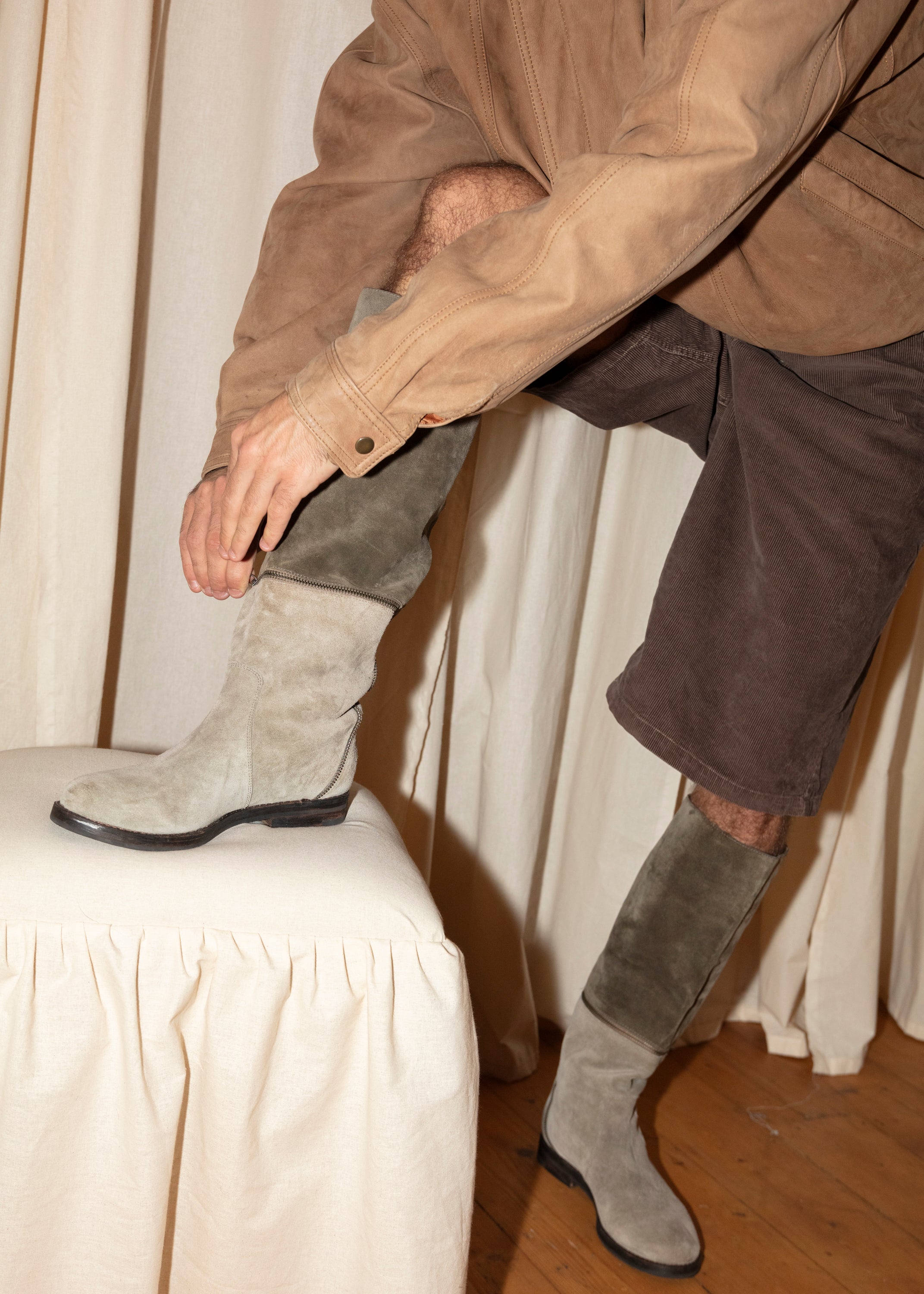 Eileen Fisher Zip Off Boots - Sage