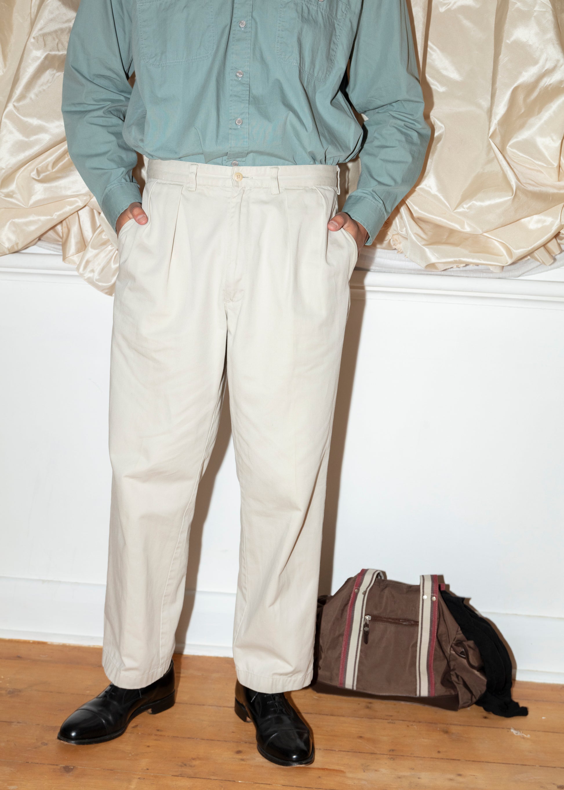 Polo Pleated Trousers - Cream